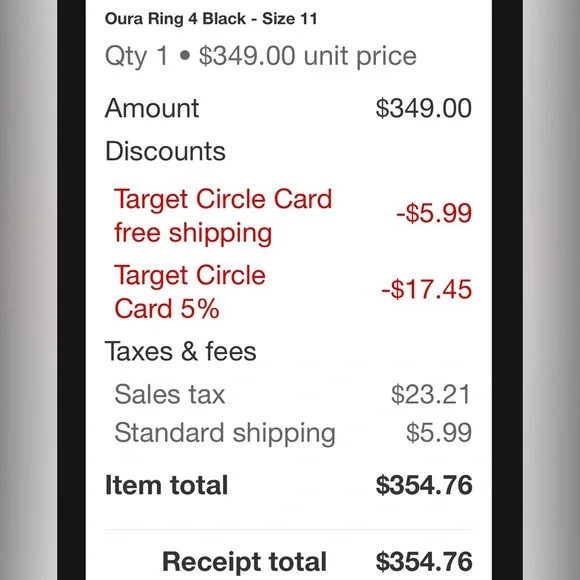 ⚡️👀👇🏻Oura Ring 4 Black - Size 11 - Picture 11 of 11